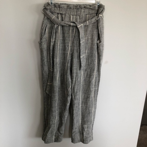 Free People Pants - Free People cotton striped ankle length pants NWT